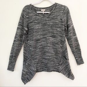 LOGO Lori Goldstein Asymmetrical  Sweater